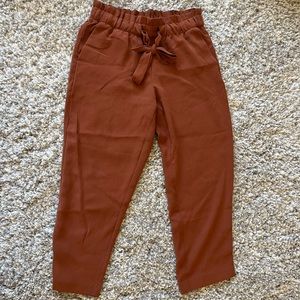 Loft Tie Waist Tapered Pants